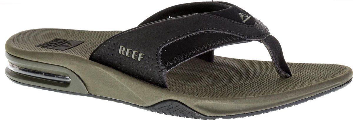 Reef Fanning Slippers heren Slippers - Maat 39 - Mannen - groen/zwart | bol