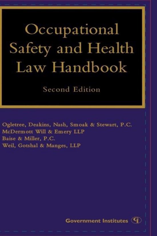 Occupational Safety and Health Law Handbook 9780865879843 Margaret