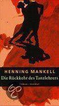 Boekomslag met de titel "Die Rückkehr des Tanzlehrers" en een silhouet van dansende figuren op een rode achtergrond.