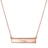 TWYN-NEC-BAR-03-42 Twyn Bar Necklace Stainless Steel Rosegold Toned
