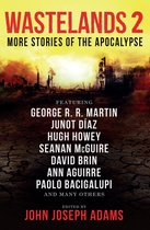 Boekomslag met de titel 'Wastelands 2 More Stories of the Apocalypse' op een achtergrond van een verwoeste stad.