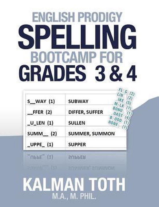 English Prodigy Spelling Bootcamp for Grades 3 & 4 - cover