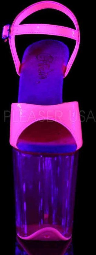 Pleaser Sandale avec bride à la cheville -38 Chaussures- FLAMINGO-809UVT US 8 Rose