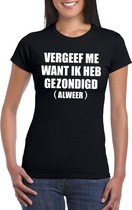 Vergeef me ik heb gezondigd dames T-shirt zwart S