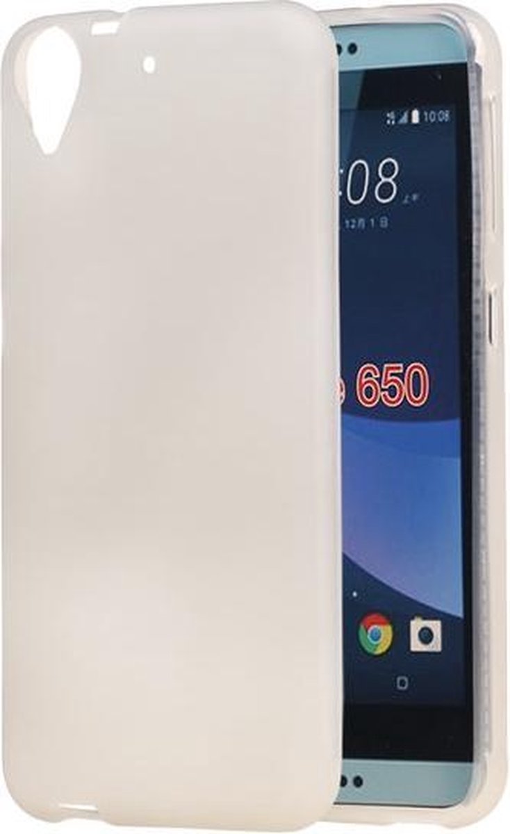 BestCases.nl HTC Desire 650 TPU back case hoesje transparant Wit