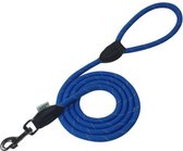 Dogogo hondenlijn met handvat, 2 m x 12 mm, blauw