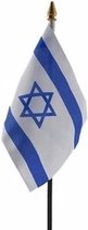 Mini drapeau d'Israël sur bâton 10 x 15 cm