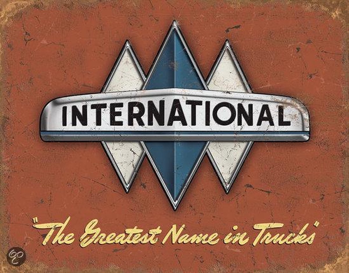 Signs-USA International Logo Retro wandbord Amerika USA metaal.