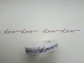 LeuksteWinkeltje Washi papier tape Love 8 mm x 10 m - 1 stuks