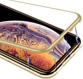 Magnetisch Hoesje geschikt voor Apple iPhone Xs / X Aluminium Metalen Case iCall - Goud