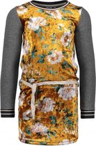 Like Flo Meisjes jurken Like Flo Flo girls jersey dress with flower v grijs 140