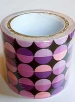 masking tape Paarse stippen D - decoratie washi papier tape - 48 mm x 4 m