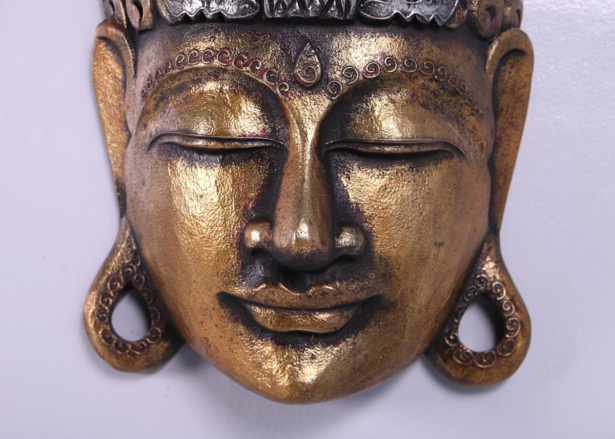 Subjectief hybride tobben Boeddha masker "tribal gold" | bol.com