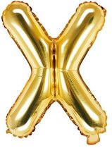Folie ballon Letter X, 35cm, goud