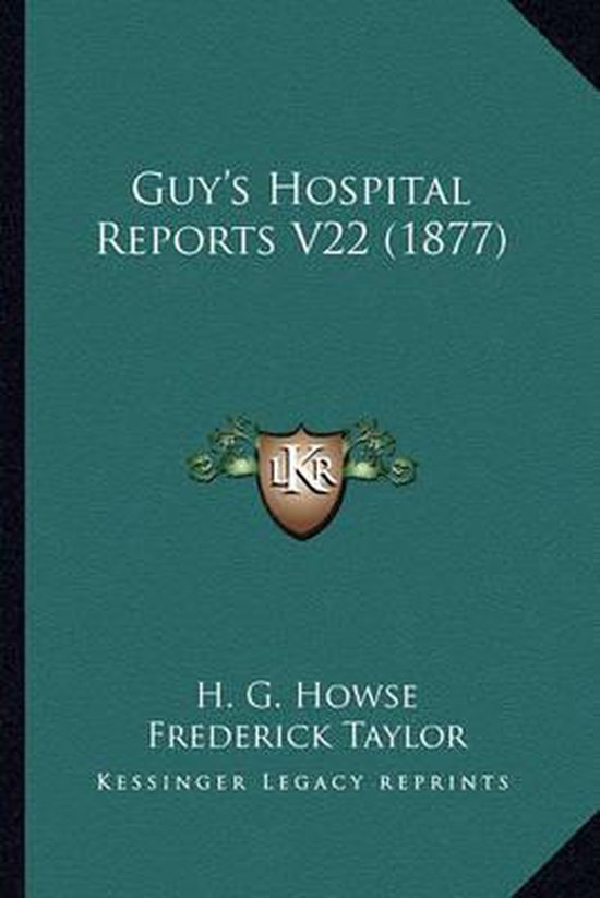 Guy's Hospital Reports V22 (1877) 9781164663133 Boeken