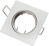 LED line Inbouwspot - Vierkant - Kantelbaar - GU10 Fitting - 80x80 mm - Mat Wit
