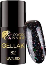 Coconails Gellak Glitter Zilver/Zwart 5 ml (nr. 82)