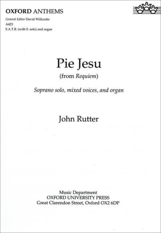 Pie Jesu (From Requiem), John Rutter 9780193504783 Boeken