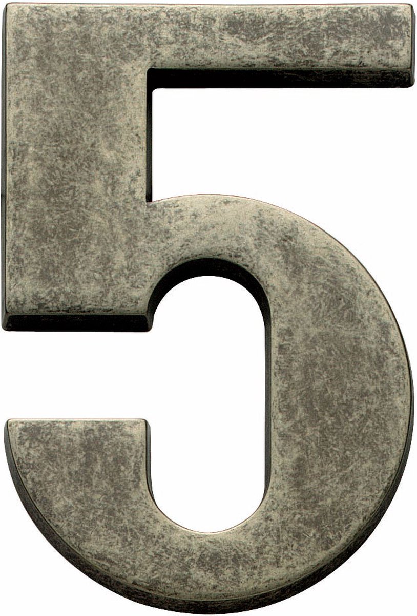 Intersteel Intersteel Huisnummer 5 oud grijs