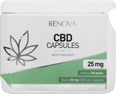 Renova CBD capsules 15% - 25mg CBD - cannabidiol - hennep
