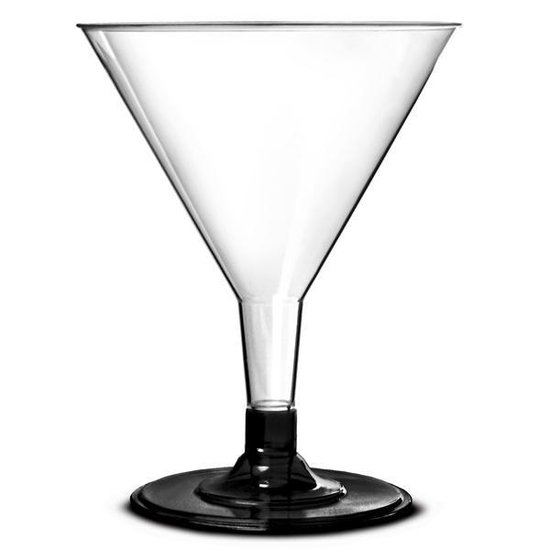 Wegwerp martini glazen zwart 150 ml 12 stuks | bol.com