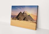 Piramide van Gizeh | Egypte | Steden | Canvasdoek | Wanddecoratie | 30CM x 20CM | Schilderij | Foto op canvas