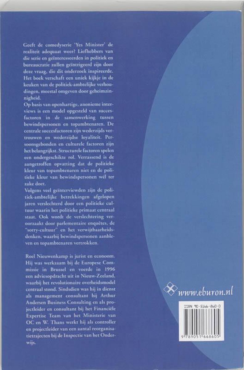 De prijs van het politieke primaat - back cover