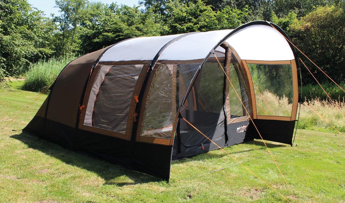 8712318006811 UPC Eurotrail Cambridge Air Oppomp Tunneltent - 4-persoons -  Taupe / Zilvergrijs