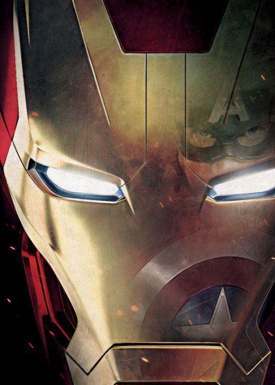 Displate Marvel metal poster 10x14cm - Iron Man Divided we Fall (9999 ex.) - Displate