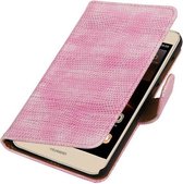 Mobieletelefoonhoesje.nl - Huawei Y5 II Hoesje Hagedis Bookstyle Roze