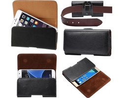 Riem Holster lederen Case Hoesje Geschikt voor: iPhone 5 5S 5C SE