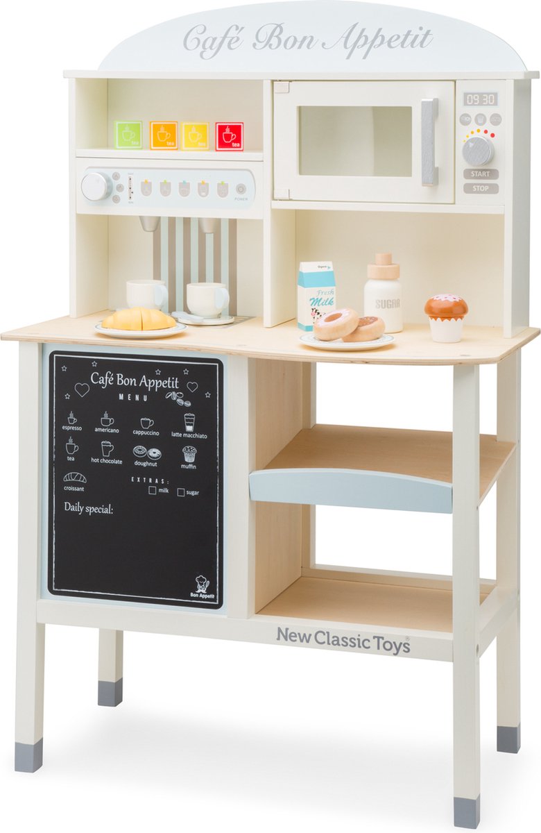 New Classic Toys® Houten Speelgoedwinkeltje Café Inclusief Accessoires