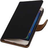 Huawei Honor Y6 - Effen Booktype Wallet Hoesje Zwart