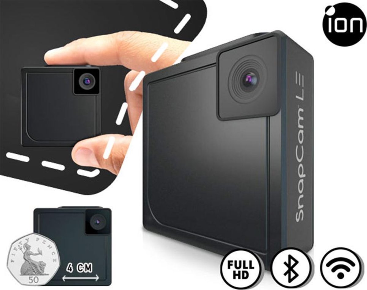 ION SnapCam Actioncam Full HD 1080P Mini Camera Zwart - Bluetooth - Wifi -  USB... | bol.com