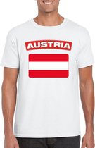 T-shirt met Oostenrijkse vlag wit heren L