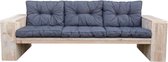 Goedkope loungebank met zwarte kussens
