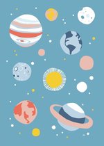 Poster Kinderkamer Planeten - Poster Ruimtevaart 50 x 70cm