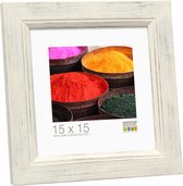 Deknudt Frames fotolijst wit geschilderd,landelijke stijl fotomaat 18x24 cm