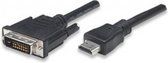 TECHly HDMI / DVI Aansluitkabel 1.00 m ICOC-HDMI-D-010 Zwart [1x HDMI-stekker - 1x DVI-stekker 24+1-polig]