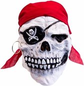 Halloween - Latex horror masker doodskop-piraat