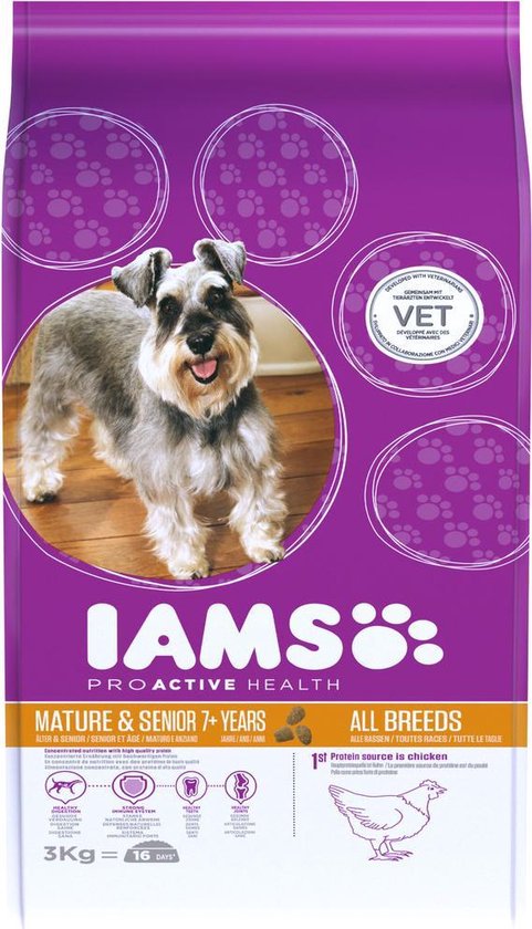Iams Dog Senior Small - Medium Kip 3 kg