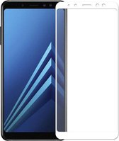 Samsung Galaxy A8 2018 - Full Cover Screenprotector - Gehard Glas - Wit