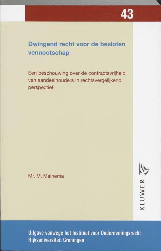 Dwingend recht voor de besloten vennootschap - cover