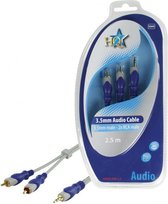 HQ Standaard 3.5mm Stereo Mannelijk - 2x Rca Mannelijk Kabel 2.50 M