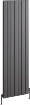 Design radiator verticaal staal mat antraciet 180x51,4cm 1303 watt - Eastbrook Addington type 10