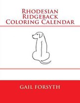 Rhodesian Ridgeback Coloring Calendar