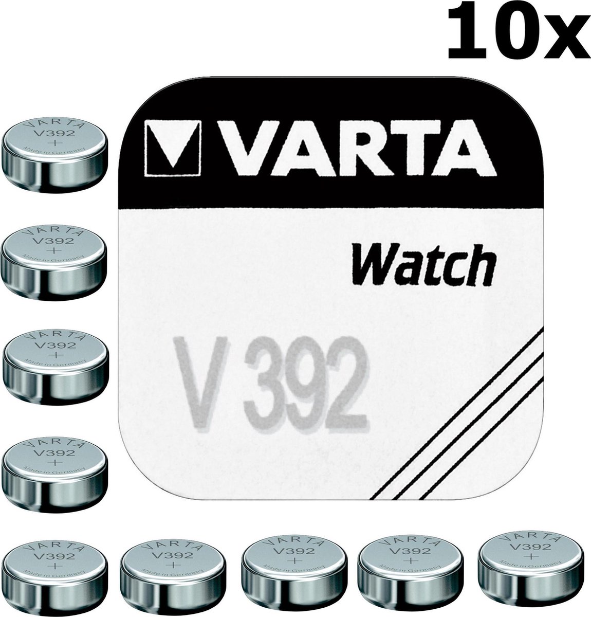 10 pièces Varta V392 38mAh 1.55V pile bouton