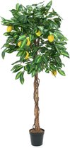 Europalms - Kunstplant - Fruitboom of met Kunstbloemen - Kunstplanten voor binnen en buiten - Lemon 150cm
