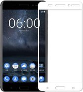 Nokia 7 - Full Cover Screenprotector - Gehard Glas - Wit
