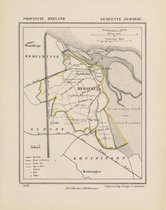 Historische kaart, plattegrond van gemeente IJerseke in Zeeland uit 1867 door Kuyper van Kaartcadeau.com